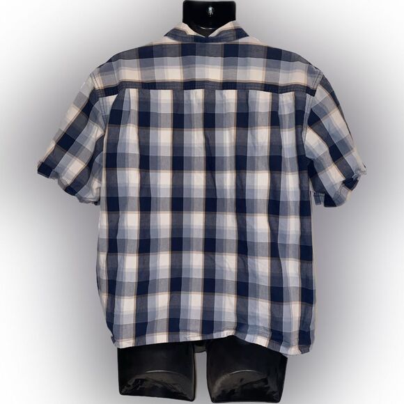 Carhartt Mens XL Relaxed Fit Casual Plaid Short Sleeve Button Up/Down Shirt - Picture 2 of 3